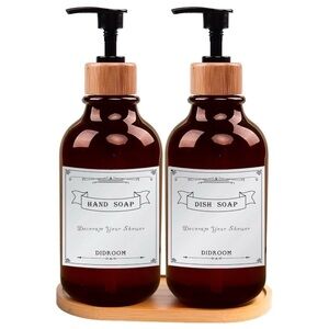 Hand and Dish Soap Dispenser Set EUC